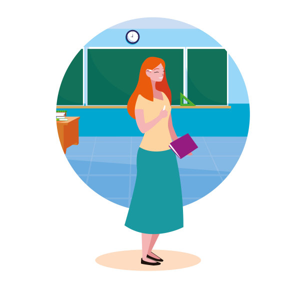 教师女以教室为框架图片下载