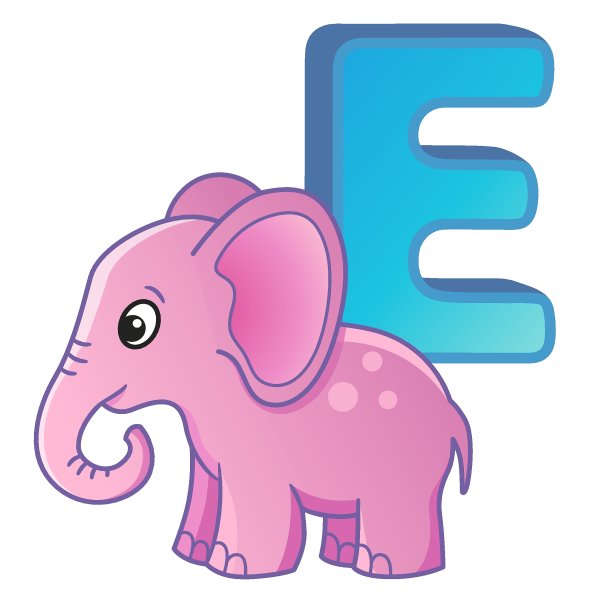 矢量明亮的插图字母大写的英语和可爱的卡通动物和东西。幼儿园和学前班海报。学习英语的卡片。图片下载