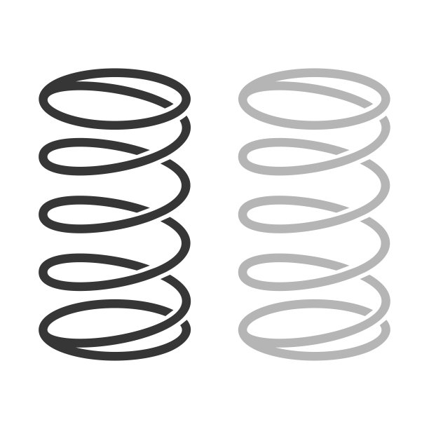 床垫弹簧设置在白色背景。向量图片下载