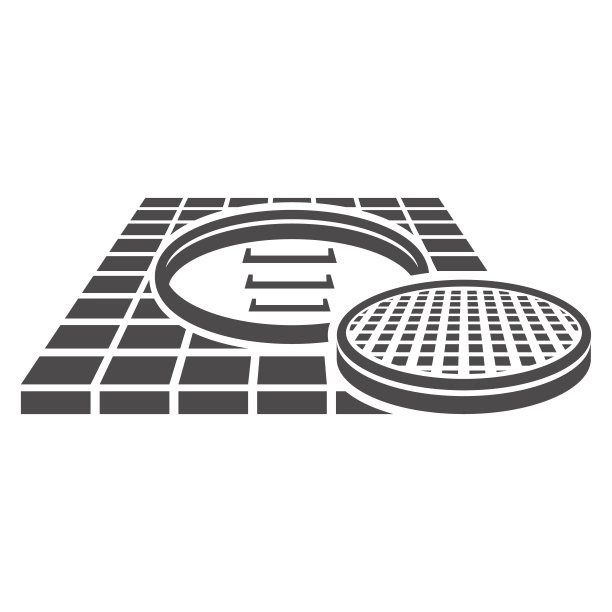 排水图标在平面风格。矢量插图。图片下载