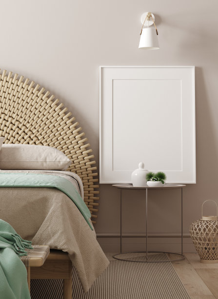 卧室海报模型，斯堪的纳维亚风格图片下载