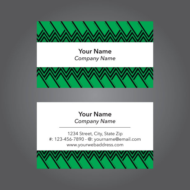 现代几何名片模板图片下载