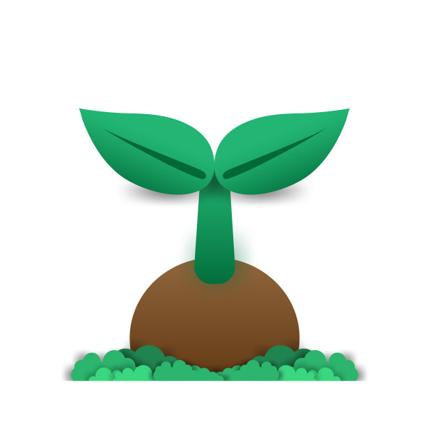 生态概念作品，纸艺术形式的植树概念。图片下载