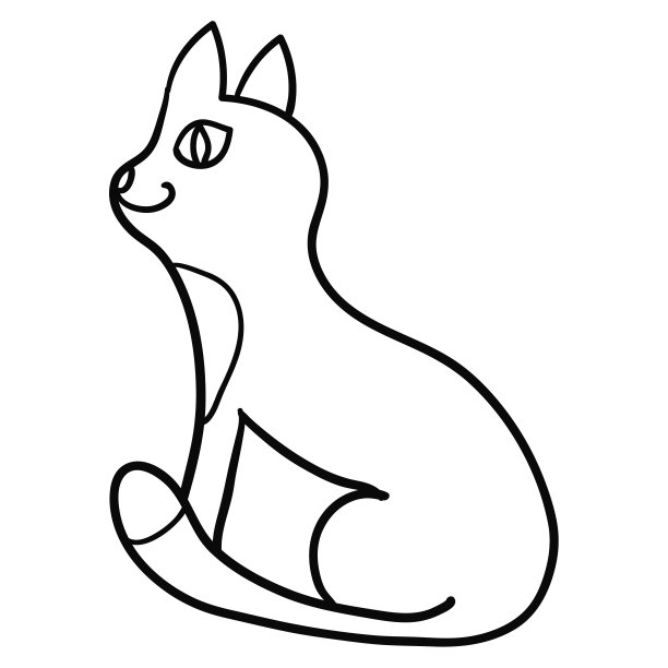 卡通涂鸦猫孤立的白色背景。矢量插图。图片下载