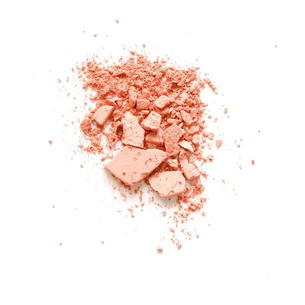 珊瑚色眼影和腮红孤立在白色背景上。——图片图片下载