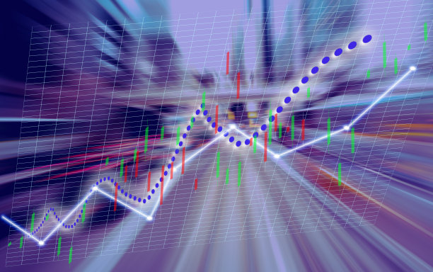 金融证券市场具有较轻的试运行背景。指数曲线图表图片下载