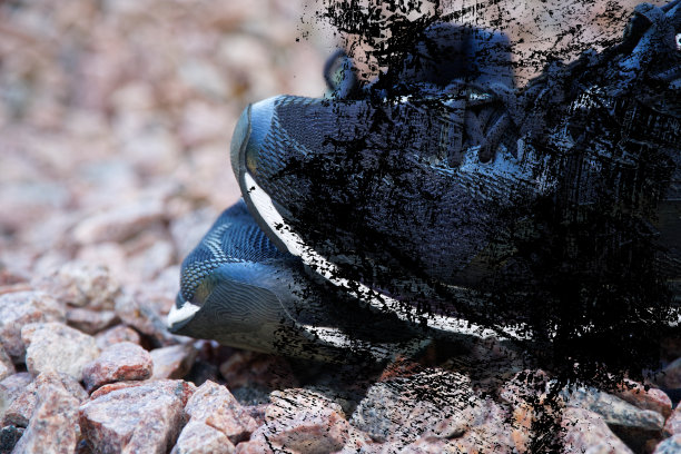 练习前穿跑鞋。公园里的跑步鞋，近距离的运动鞋。运动积极的户外生活理念。水平照片横幅为网站标题设计图片下载