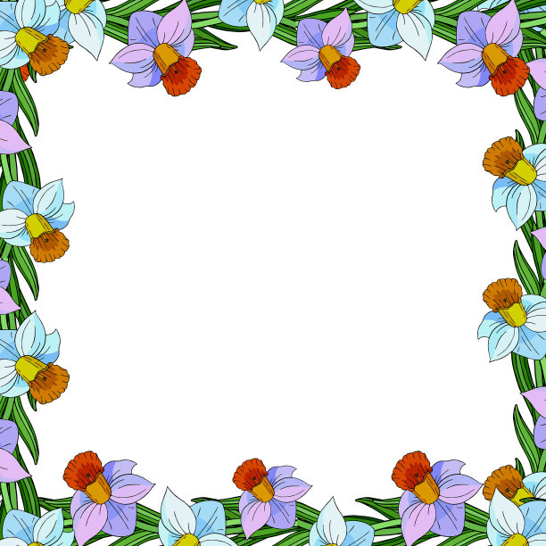 装饰花卉边框图片下载