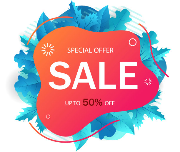 横幅销售网站。秋季销售抽象几何背景。销售液体形状的促销材料。设计横幅宣传册，传单，网站。矢量插图eps 10图片下载