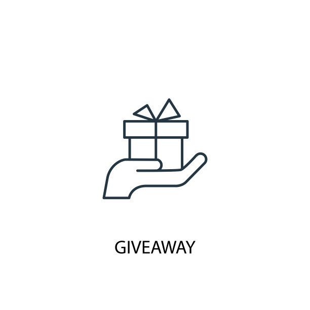 赠送概念线图标。简单元素说明。赠送概念大纲符号设计。可以用于网页和手机的UI/UX吗图片下载