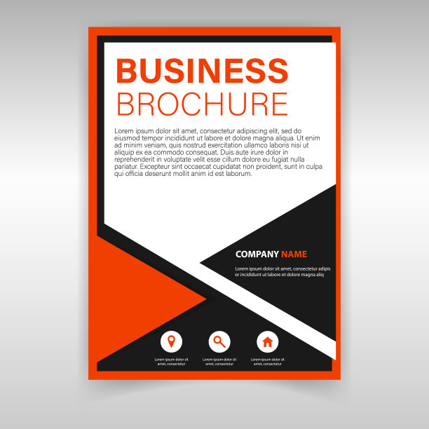 橙色时尚的封面模板。图片下载