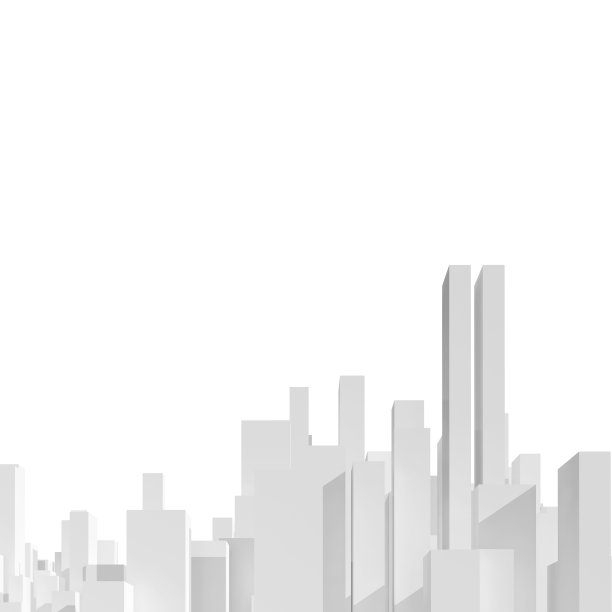 抽象的城市天际线在白色图片下载