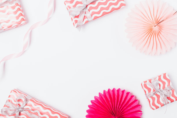 粉彩节日背景的礼盒图片下载