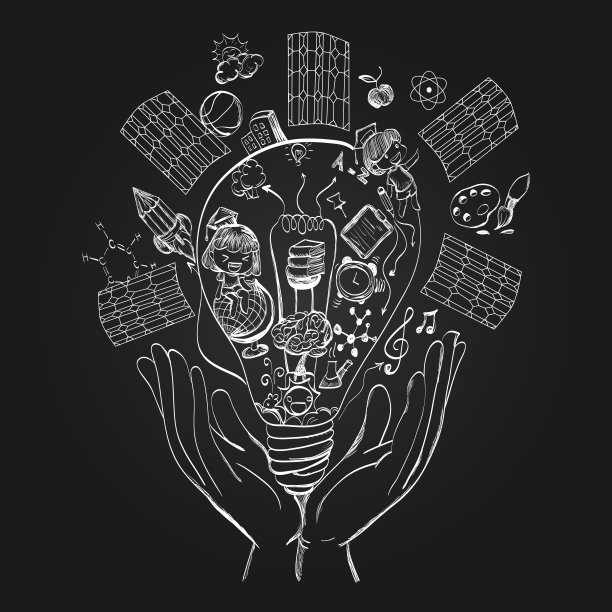 Education and Science用黑色设计理念图片下载