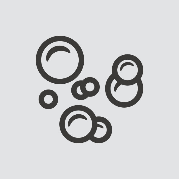 气泡图标孤立的平面风格。图片下载