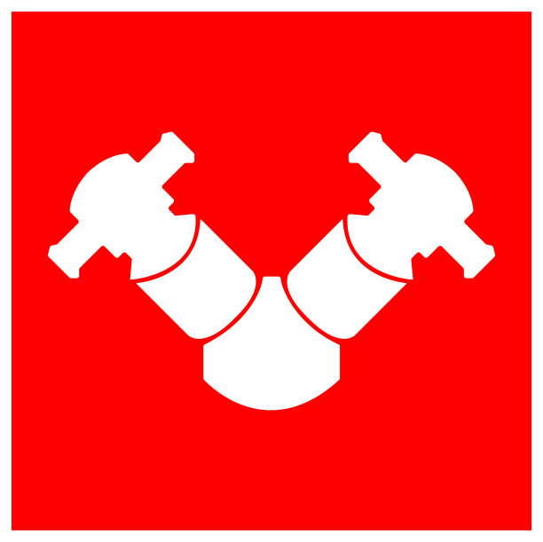 消防栓符号标志孤立在白色背景，矢量插图EPS.10图片下载