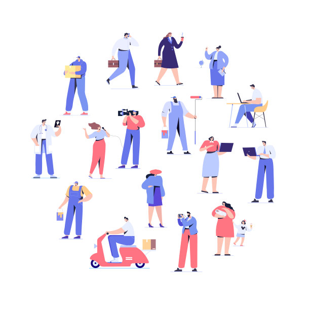 不同职业的人。图片下载