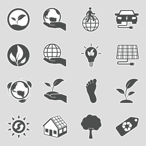 地球保护和生态标志。贴纸设计。矢量插图。图片下载