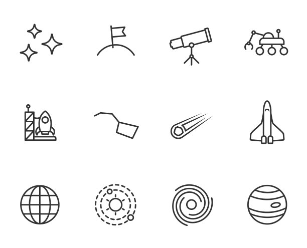 空间矢量图标图片下载