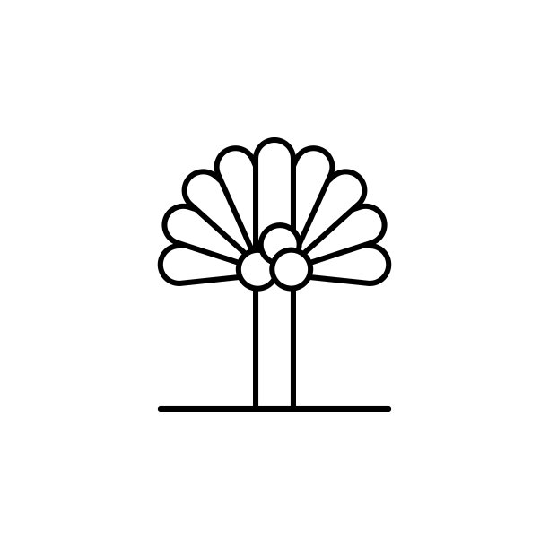 树木、椰树图标、用于UI和UX的树木细线条轮廓矢量图标，网站或移动应用图片下载