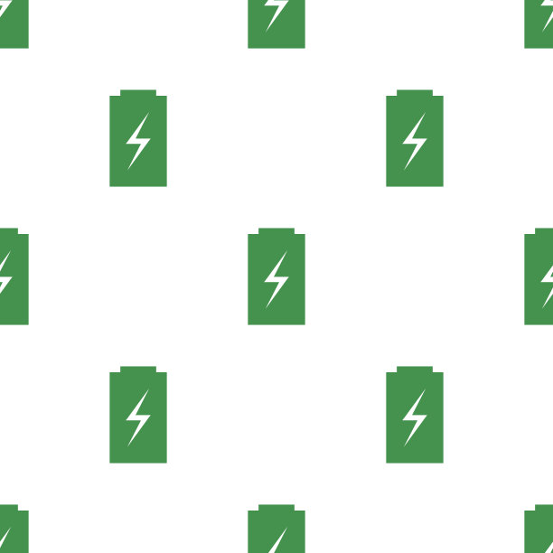 无缝模式与电池图标。绿色生态的迹象。保护地球。矢量插图设计，网页，包装纸，织物，墙纸。图片下载