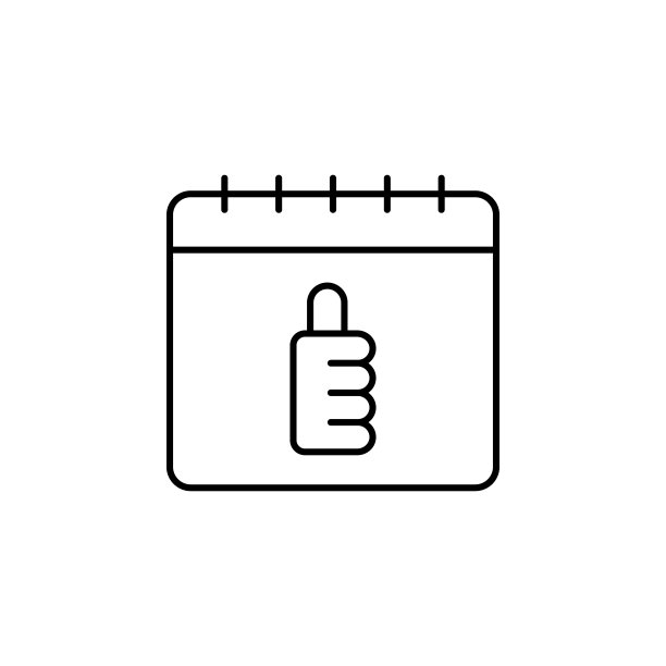日历，点赞图标。用于UI和UX、网站或移动应用程序的日历图标的简单细线轮廓矢量图片下载