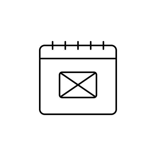 日历、邮件图标：用于UI和UX的极简线条日历矢量图标，适用于网站或移动应用图片下载