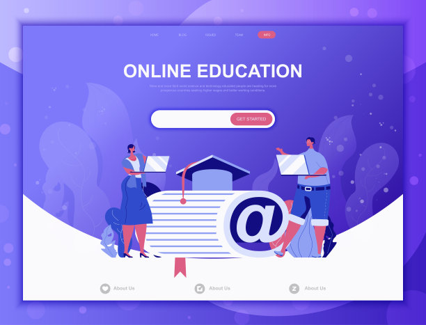 教育过程平面概念矢量插图模板网站和移动应用程序开发。平面着陆页面模板。图片下载