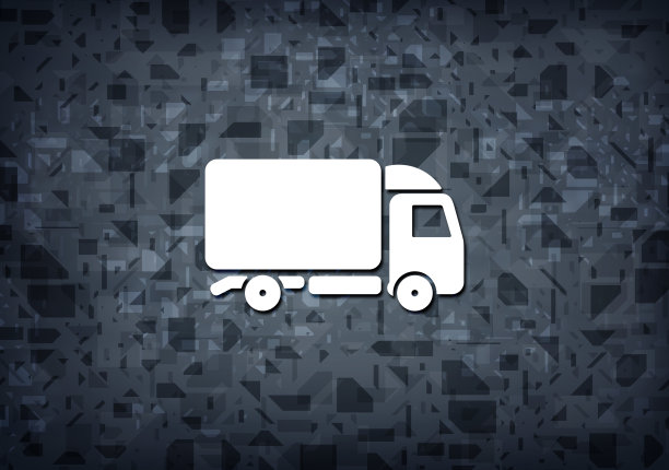 卡车图标黑色背景图片下载