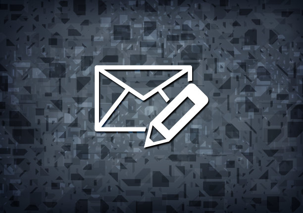 编辑电子邮件图标黑色背景图片下载