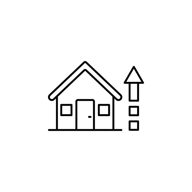 房屋转移图标。用于UI和UX、网站或移动应用的房地产图标的简单细线条轮廓矢量图片下载