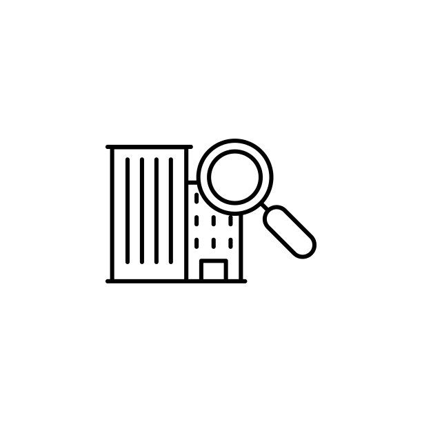 建筑搜索图标UI/UX矢量图图片下载
