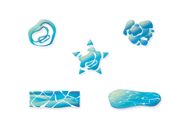 水系形态各异图片下载