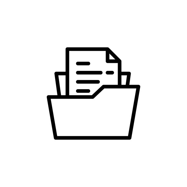 文件图标文件夹UI和UX项目管理细线轮廓矢量图片下载