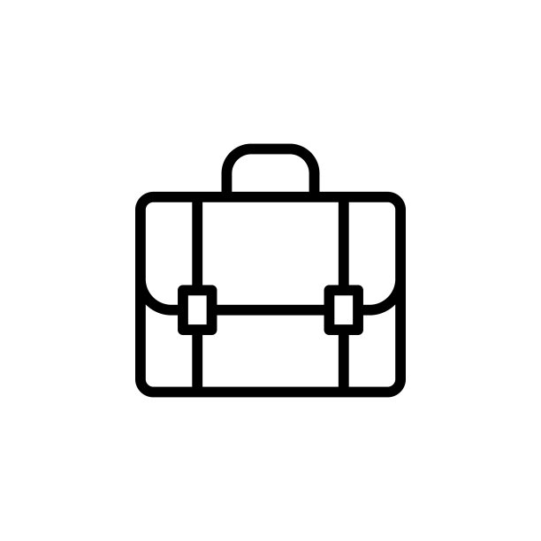 公文包图标：项目管理细线条轮廓矢量图标，适用于UI、UX、网站或移动应用图片下载