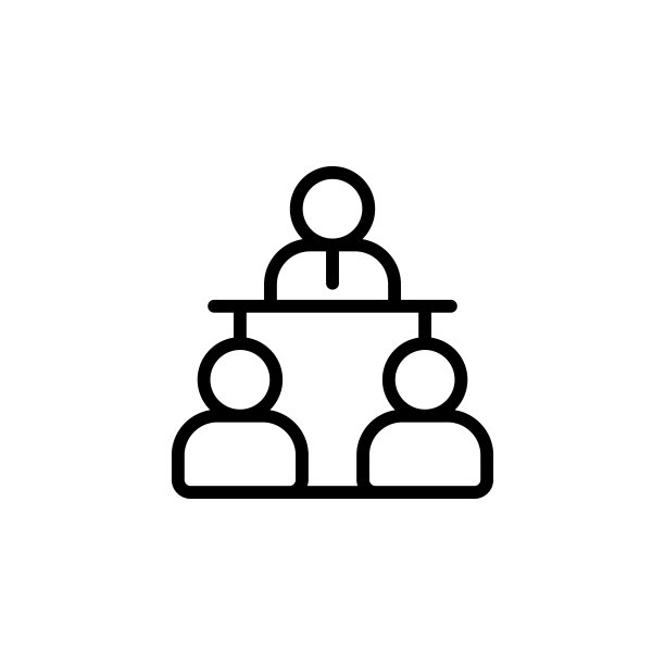 工人,会议图标。简单的细线，轮廓向量的项目管理图标的用户界面和用户体验，网站或移动应用程序图片下载