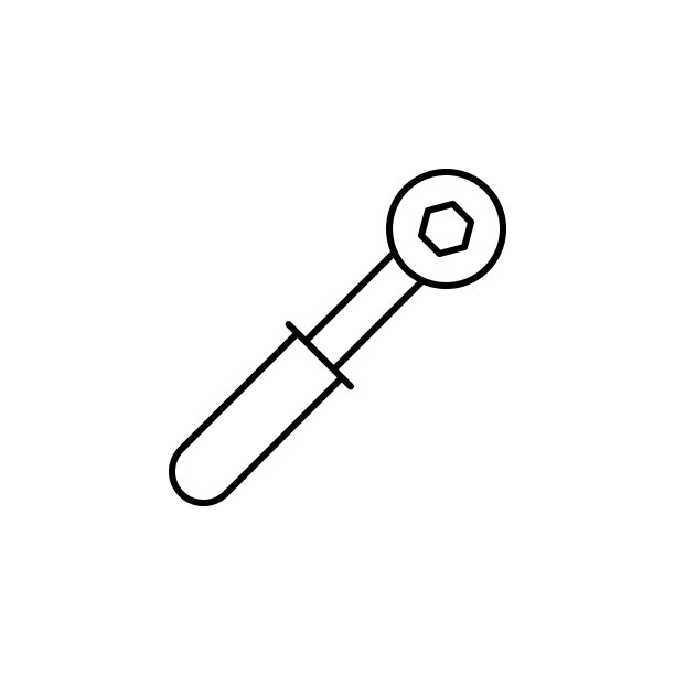 扳手木工图标细线轮廓矢量施工工具UI UX网站或移动应用图标图片下载