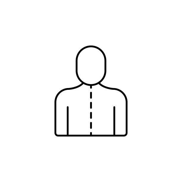 脊柱人图标。简单的细线，轮廓矢量骨损伤图标的用户界面和用户体验，网站或移动应用程序图片下载