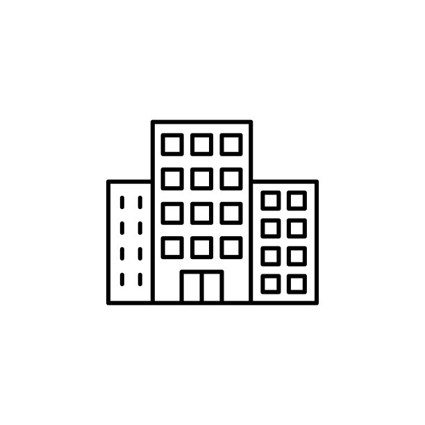 建筑、酒店图标。用于UI和UX、网站或移动应用的酒店服务简约细线轮廓矢量图标图片下载