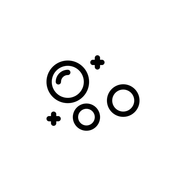 气泡图标。简单的细线，轮廓矢量洗衣房图标的UI和UX，网站或移动应用程序图片下载