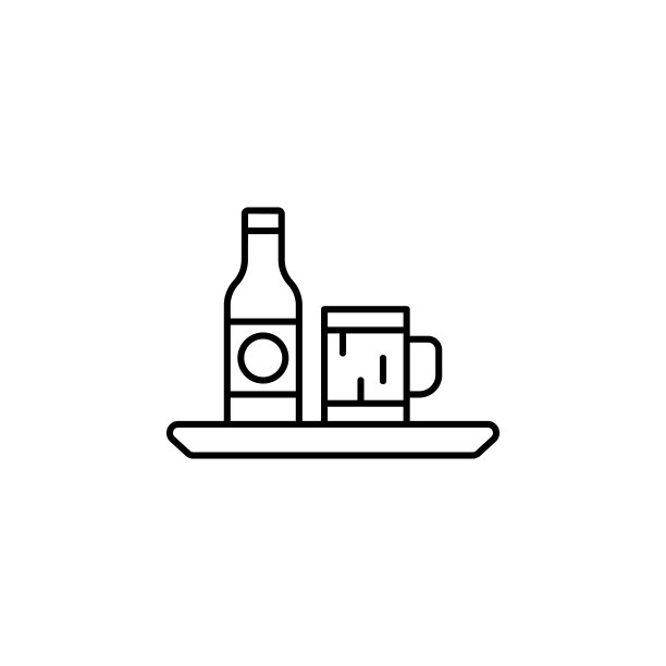 酒店服务饮品图标UI/UX矢量图图片下载