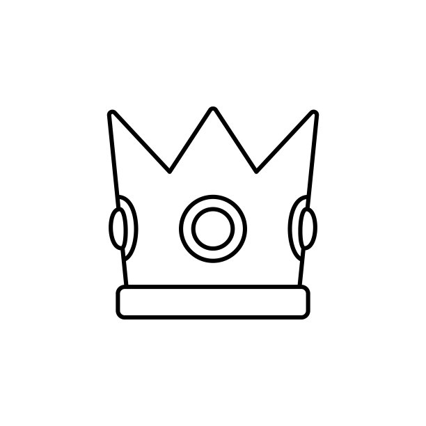 狂欢节皇冠图标UI UX线性矢量图片下载