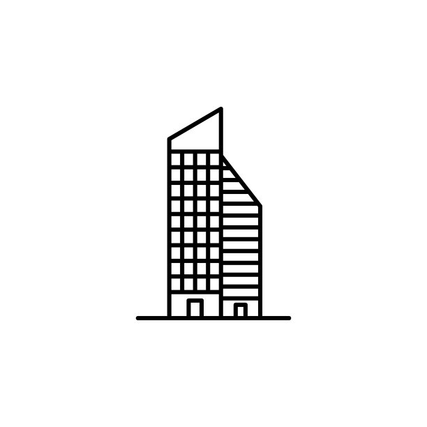 建筑图标：用于UI、UX、网站或移动应用的简单细线条建筑轮廓矢量图标图片下载