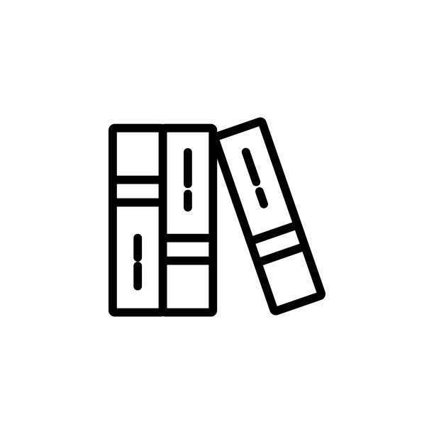 书籍图标：用于UI和UX的简约细线轮廓矢量图图片下载