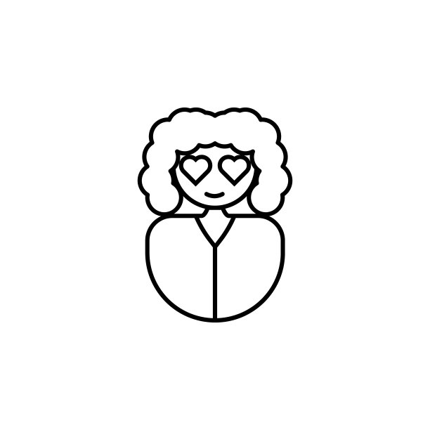 妇女节，女孩，心，眼睛的图标。简单的细线，轮廓矢量8三月图标的用户界面和用户体验，网站或移动应用程序图片下载