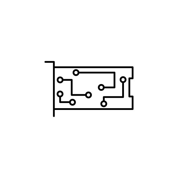 硬件芯片显卡图标：UI和UX网站或移动应用矢量细线轮廓图片下载