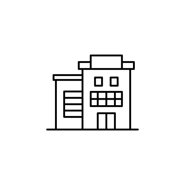 建筑图标：用于UI、UX、网站或移动应用的简单细线条建筑轮廓矢量图标图片下载
