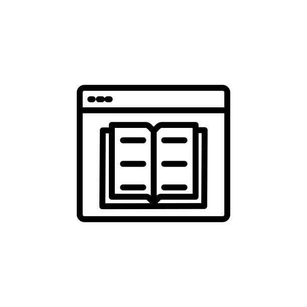 网站图书在线图标，UI/UX应用矢量。图片下载