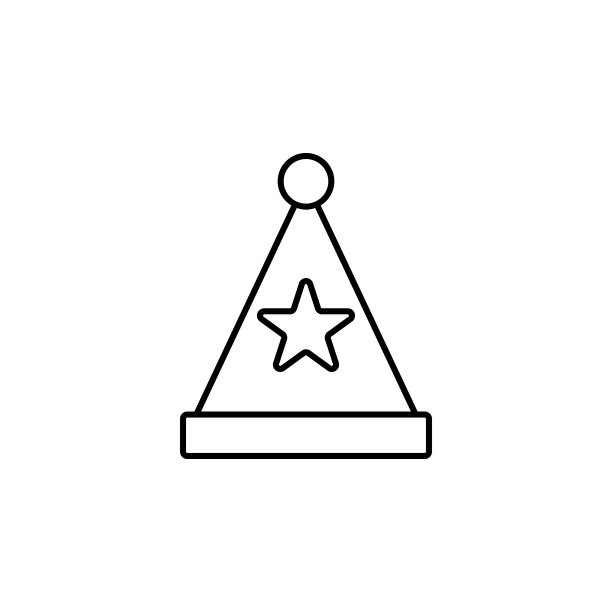 狂欢节，帽子图标。简单的细线，为UI和UX，网站或移动应用程序的狂欢节图标的轮廓矢量图片下载