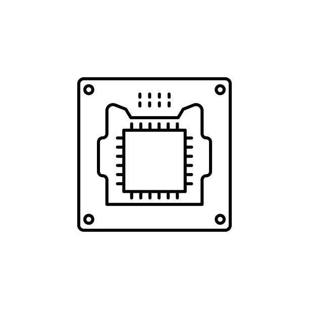 硬件、处理器、芯片图标。用于UI和UX、网站或移动应用的硬件图标的简单细线轮廓矢量图片下载